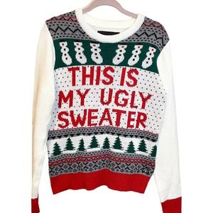 This Is My Ugly Christmas Sweater Lightweight Knit Sweater Size Small